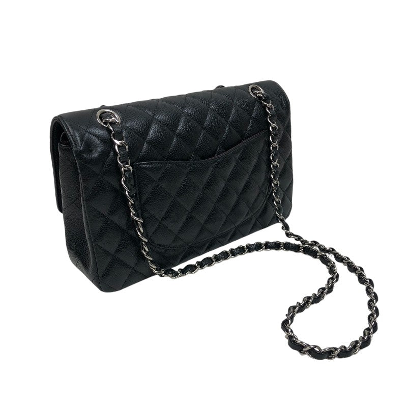 シャネル CHANEL マトラッセ25 A01112 22番台 ブラック シルバー金具 キャビアスキン レディース ショルダーバッグ