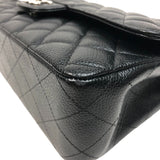 シャネル CHANEL マトラッセ25 A01112 22番台 ブラック シルバー金具 キャビアスキン レディース ショルダーバッグ