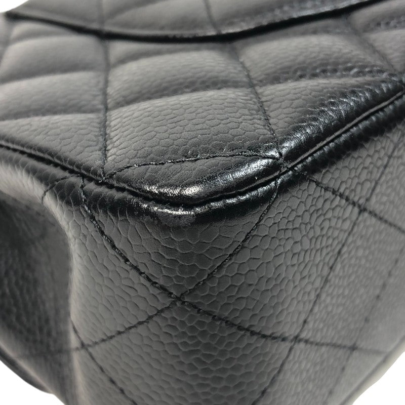 シャネル CHANEL マトラッセ25 A01112 22番台 ブラック シルバー金具 キャビアスキン レディース ショルダーバッグ