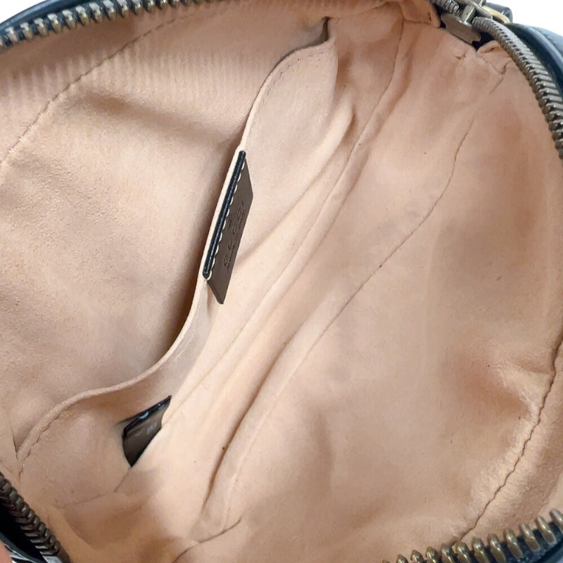 グッチ GUCCI GGマーモント ボディバッグ 476434 ブラック ゴールド金具 レザー レディース ボディバッグ