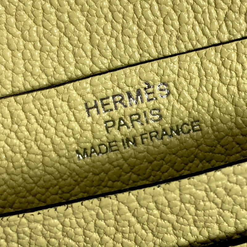 エルメス HERMES ベアンコンパクト B刻 ジョーヌブルジョン シェーブル レディース 二つ折り財布