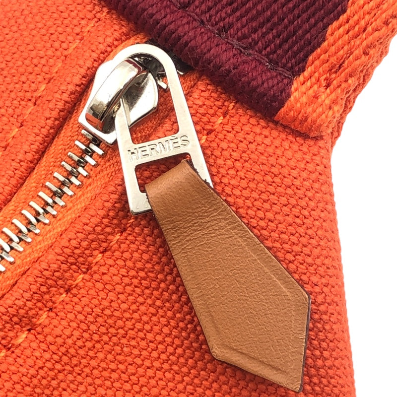 エルメス HERMES ブリッドアブラッグPM オレンジ トワル レディース ハンドバッグ