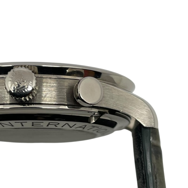 インターナショナルウォッチカンパニー IWC ポルトギーゼ クロノグラフ IW371431 グレー K18WG/革ベルト 自動巻き メンズ 腕時計