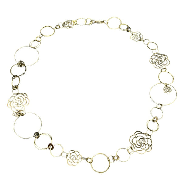 シャネル CHANEL カメリア　ロングネックレス K18イエローゴールド ジュエリー
