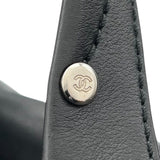 シャネル CHANEL Vステッチ ココマーク ハンドバッグ 11番台 ブラック シルバー金具 カーフレザー レディース ハンドバッグ