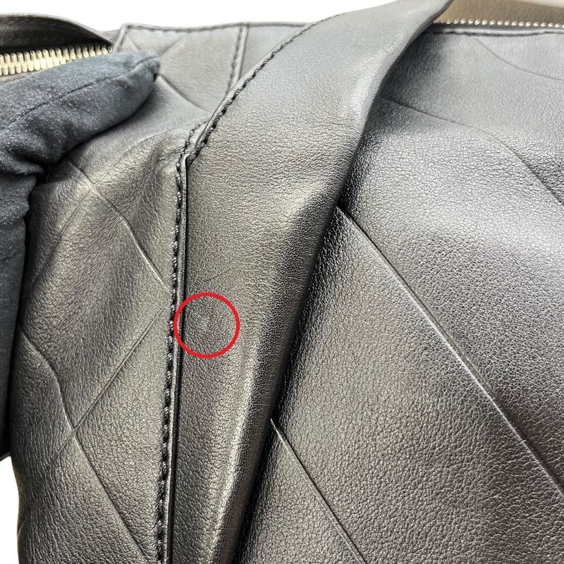 シャネル CHANEL Vステッチ ココマーク ハンドバッグ 11番台 ブラック シルバー金具 カーフレザー レディース ハンドバッグ