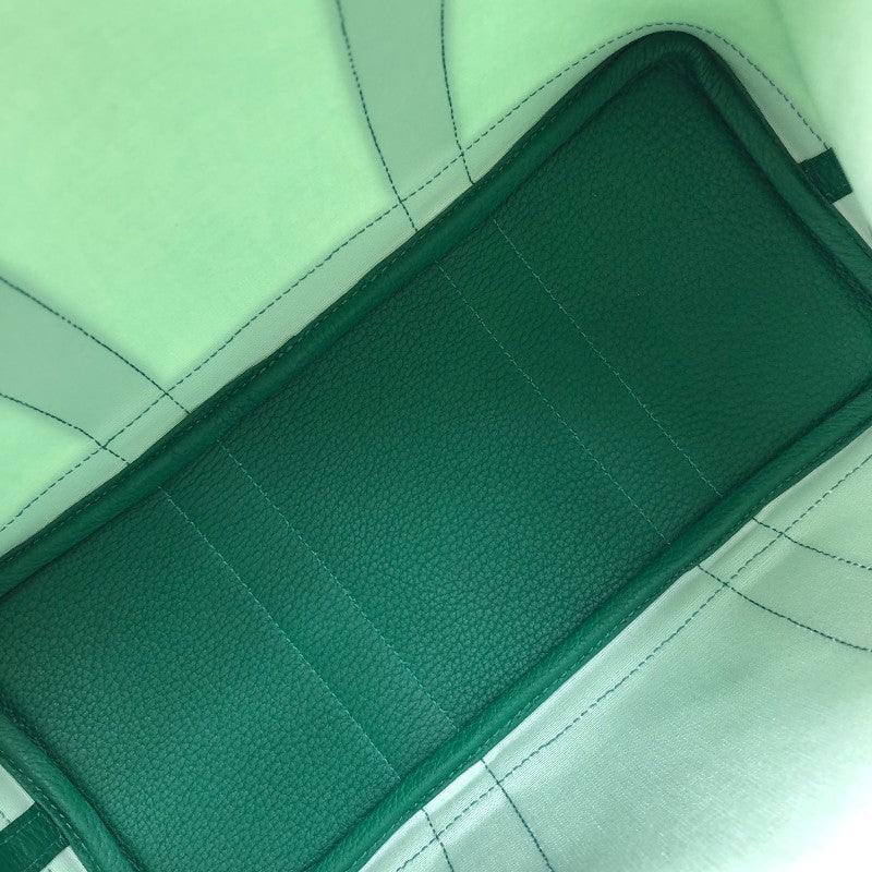 エルメス HERMES ガーデンパーティTPM Ｗ刻 グリーン シルバー金具 トワル/ネゴンダ レディース ハンドバッグ
