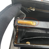 エルメス HERMES ハンドバッグ ブラック ボックスカーフ レディース ハンドバッグ