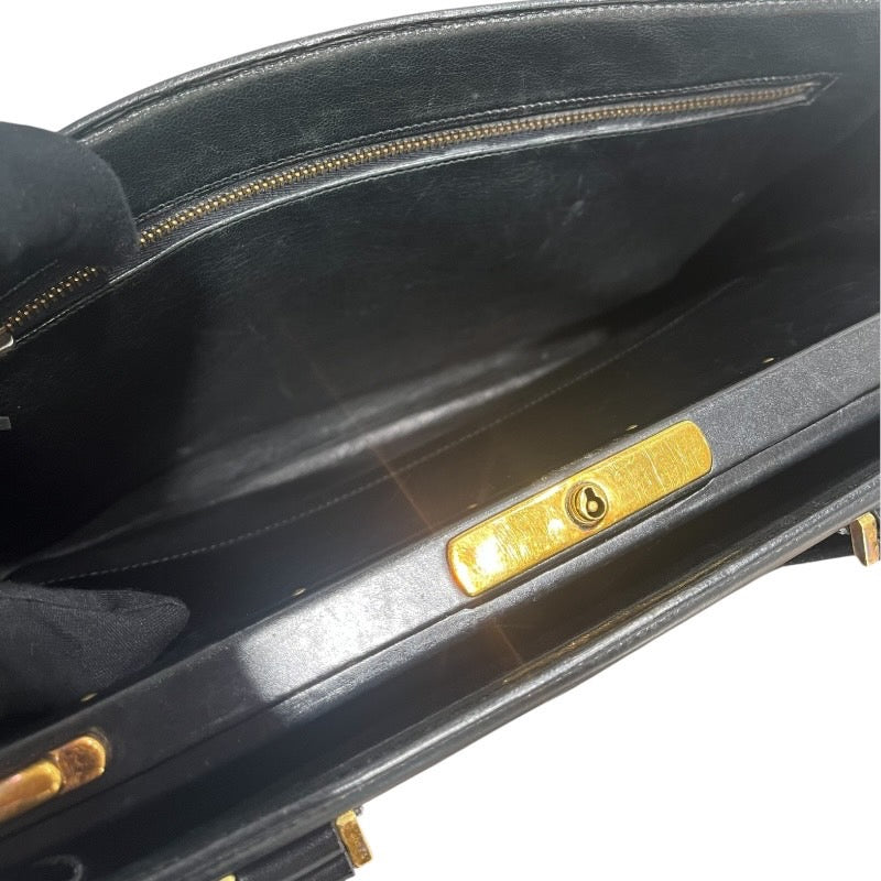 エルメス HERMES ハンドバッグ ブラック ボックスカーフ レディース ハンドバッグ