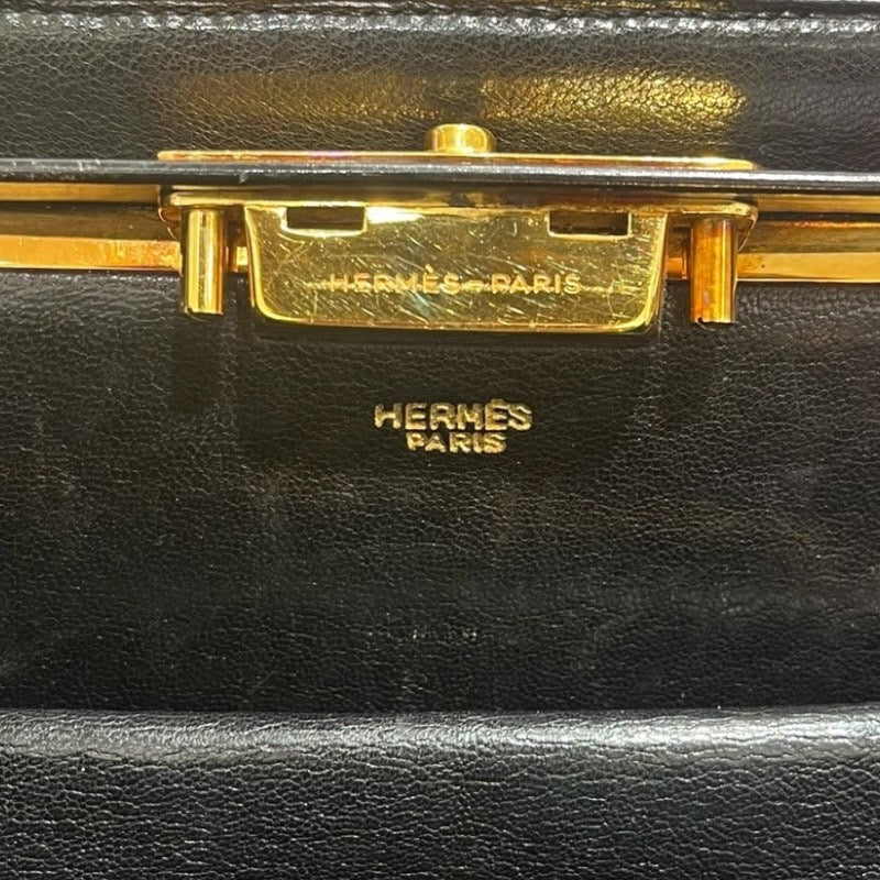 エルメス HERMES ハンドバッグ ブラック ボックスカーフ レディース ハンドバッグ