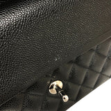 シャネル CHANEL マトラッセ25 A01112 26番台 ブラック シルバー金具 キャビアスキン レディース ショルダーバッグ