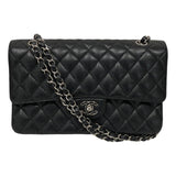 シャネル CHANEL マトラッセ25 A01112 26番台 ブラック シルバー金具 キャビアスキン レディース ショルダーバッグ