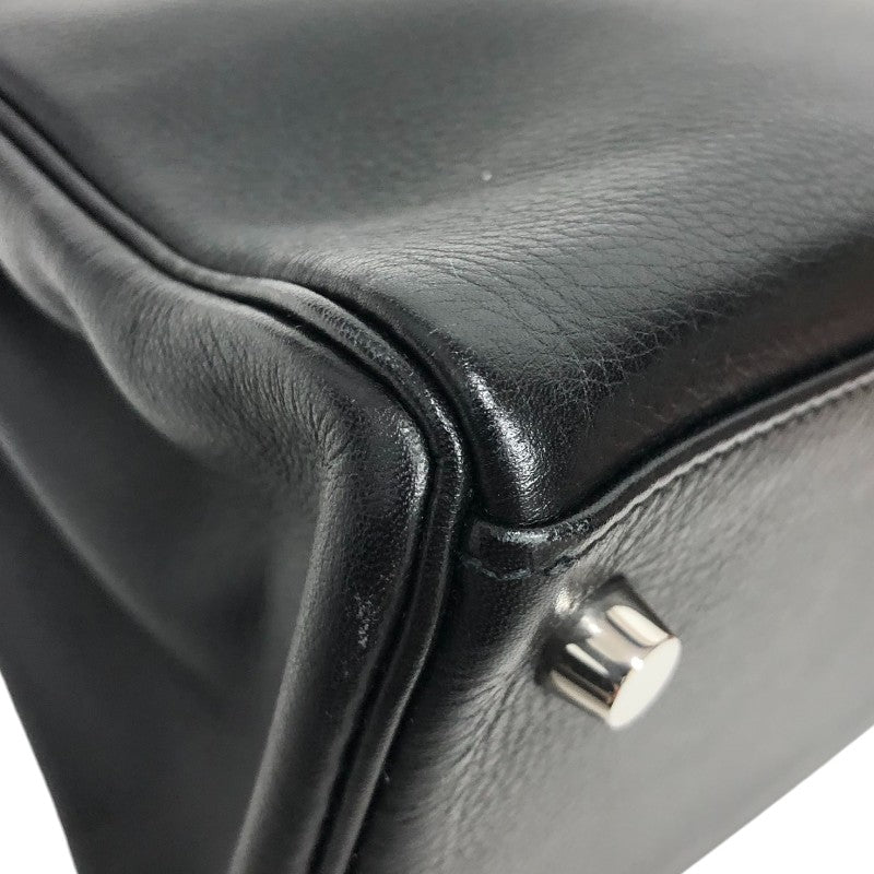 エルメス HERMES ケリー28 内縫い □J刻 ブラック シルバー金具 ヴォースイフト レディース ハンドバッグ