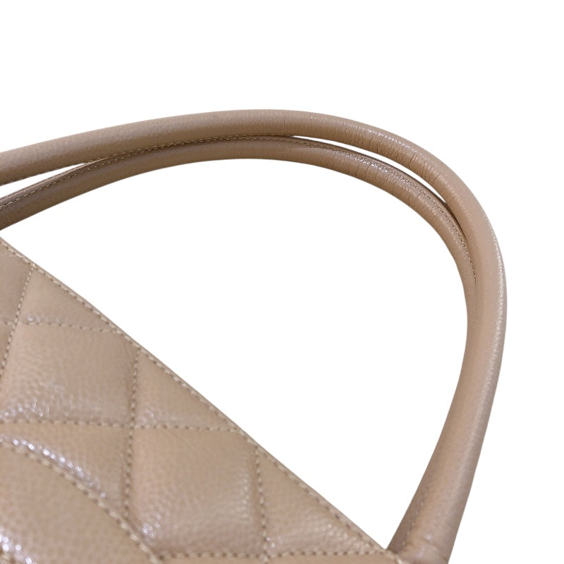 シャネル CHANEL 復刻トート 7番台 A01804 ベージュ ゴールド金具 キャビアスキン レディース トートバッグ