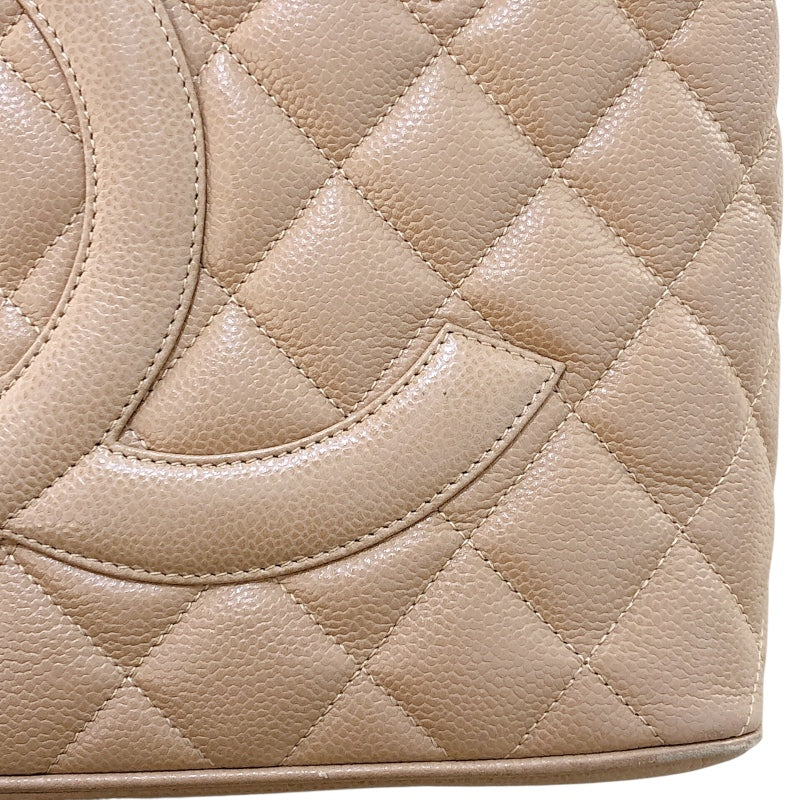 シャネル CHANEL 復刻トート 7番台 A01804 ベージュ ゴールド金具 キャビアスキン レディース トートバッグ