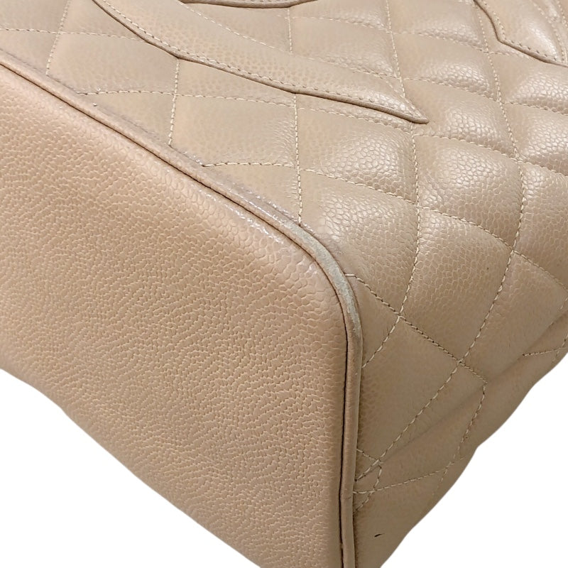 シャネル CHANEL 復刻トート 7番台 A01804 ベージュ ゴールド金具 キャビアスキン レディース トートバッグ
