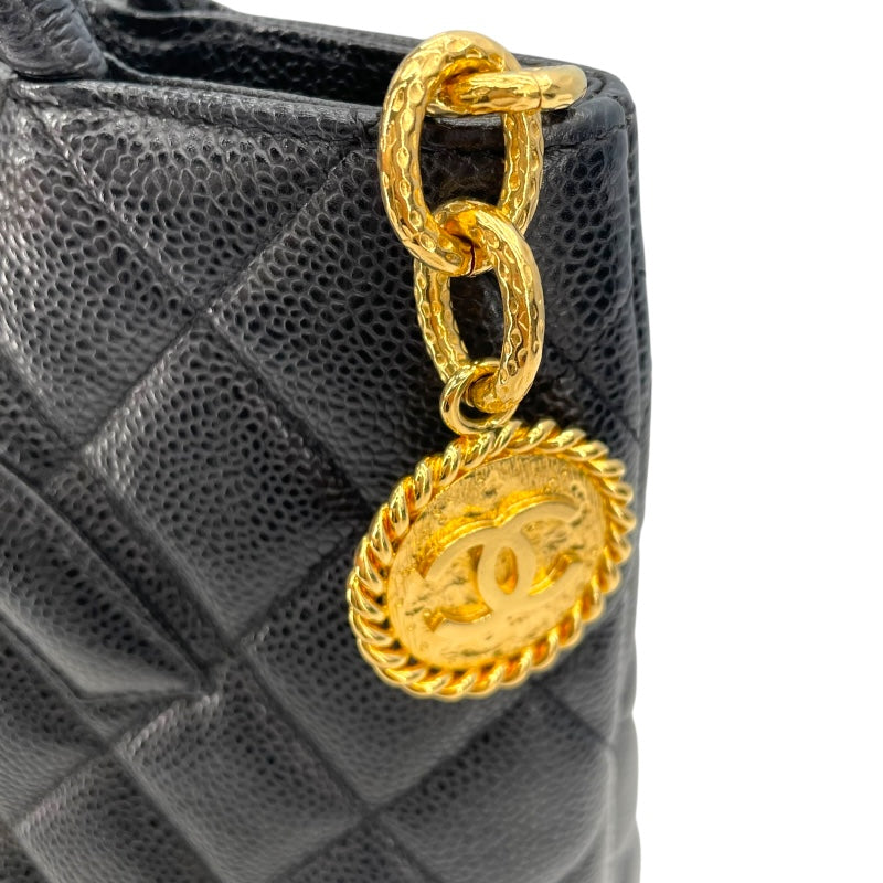 シャネル CHANEL 復刻トート A10804 ブラック GD金具 キャビアスキン レディース ハンドバッグ