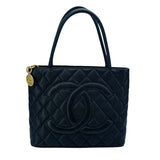 シャネル CHANEL 復刻トート A10804 ブラック GD金具 キャビアスキン レディース ハンドバッグ