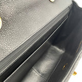 シャネル CHANEL マドモアゼルラージフラップバッグ 3番台 ブラック GD金具 キャビアスキン レディース ショルダーバッグ