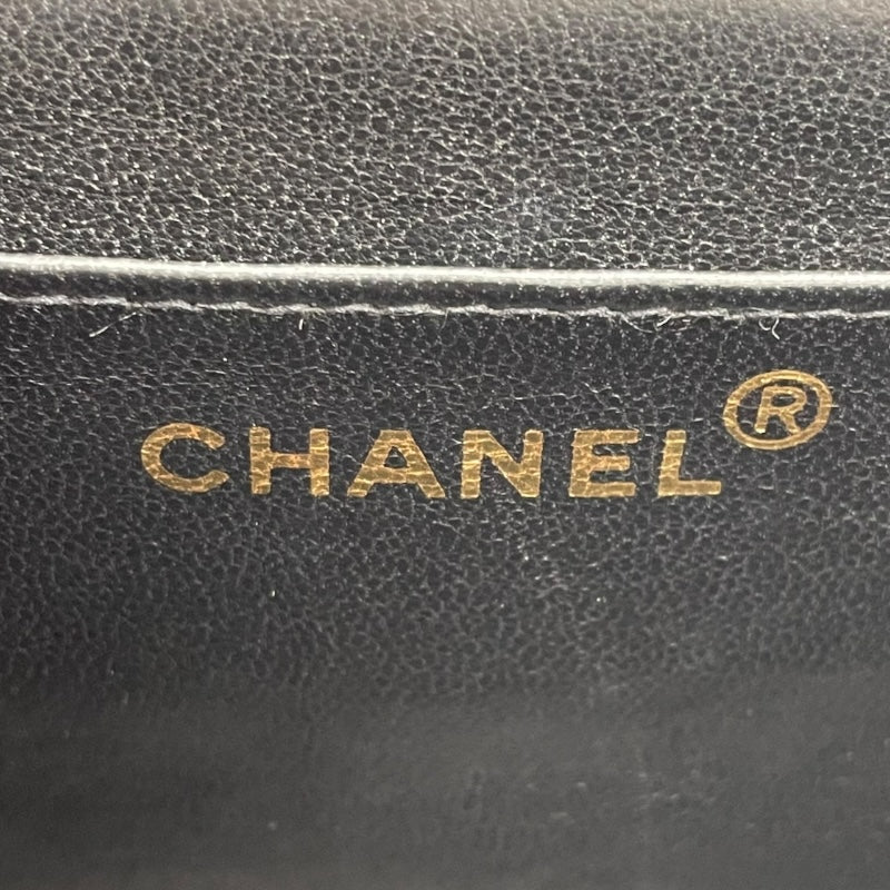 シャネル CHANEL マドモアゼルラージフラップバッグ 3番台 ブラック GD金具 キャビアスキン レディース ショルダーバッグ