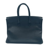 エルメス HERMES バーキン35 □H ブラック フィヨルド レディース ハンドバッグ