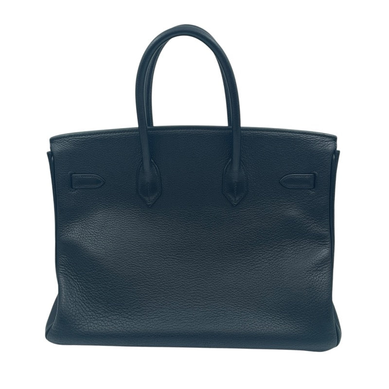 エルメス HERMES バーキン35 □H ブラック フィヨルド レディース ハンドバッグ