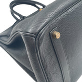 エルメス HERMES バーキン35 □H ブラック フィヨルド レディース ハンドバッグ