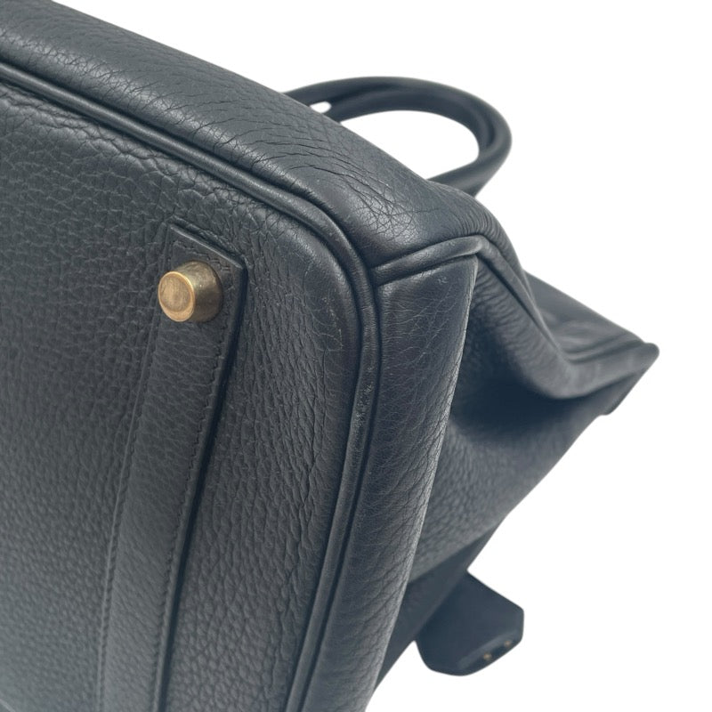 エルメス HERMES バーキン35 □H ブラック フィヨルド レディース ハンドバッグ