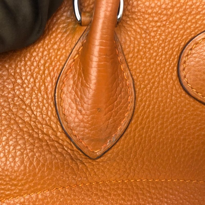 エルメス HERMES ボリード31 □K刻 オレンジ　SV金具 トリヨン レディース ショルダーバッグ