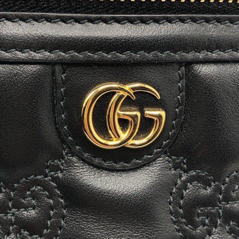 グッチ GUCCI GGマトラッセミニトップハンドルバッグ 723770 ブラック×GD金具 GGマトラッセ レディース ショルダーバッグ