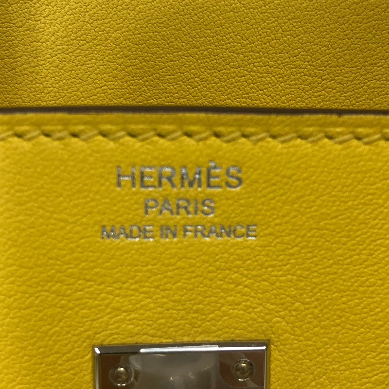 エルメス HERMES バーキン25 W刻 ジョーヌナプル シルバー金具 スイフト レディース ハンドバッグ