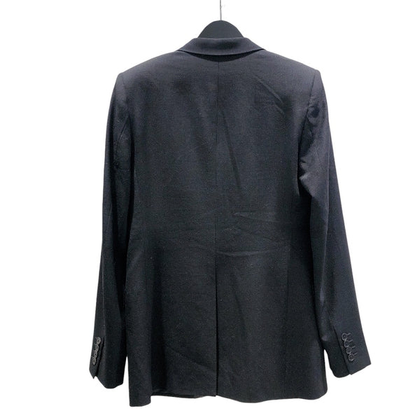 サンローラン SAINT LAURENT パイソンレザー切替テーラードジャケット ブラック ウール メンズ テーラードジャケット