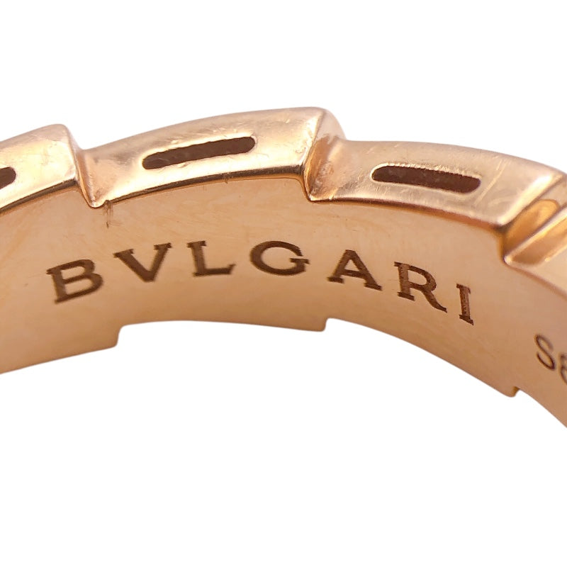 ブルガリ BVLGARI セルペンティヴァイパー ダイヤモンドリング K18ピンクゴールド K18PG/ダイヤモンド/オニキス ジュエリー