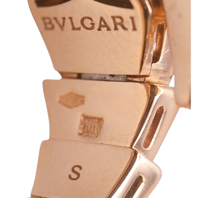 ブルガリ BVLGARI セルペンティリング K18ピンクゴールド K18PG/オニキス/ダイヤモンド ジュエリー