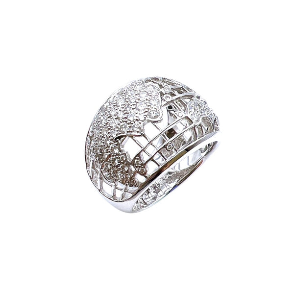 シャネル CHANEL ワールドマップダイヤリング 750WG ジュエリー