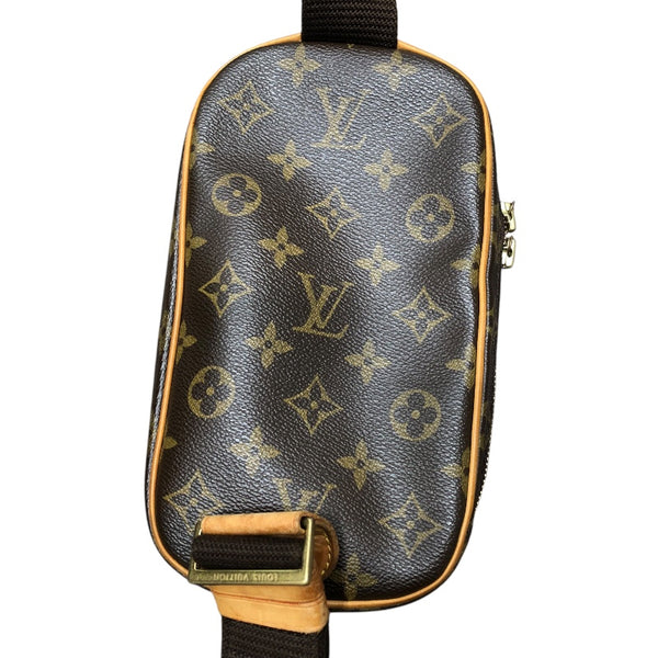 ルイ・ヴィトン LOUIS VUITTON ポシェット・ガンジュ M51870 モノグラム ブラウン PVC レディース ウエストバッグ