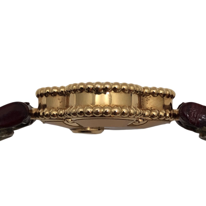 ヴァンクリーフ＆アーペル Van Cleef & Arpels スウィートアルハンブラ  2386240(VCARO8SF00) ホワイトシェル K18PG/革ベルト レディース 腕時計 ヴァンクリーフ＆アーペル Van Cleef & Arpels スウィートアルハンブラ
