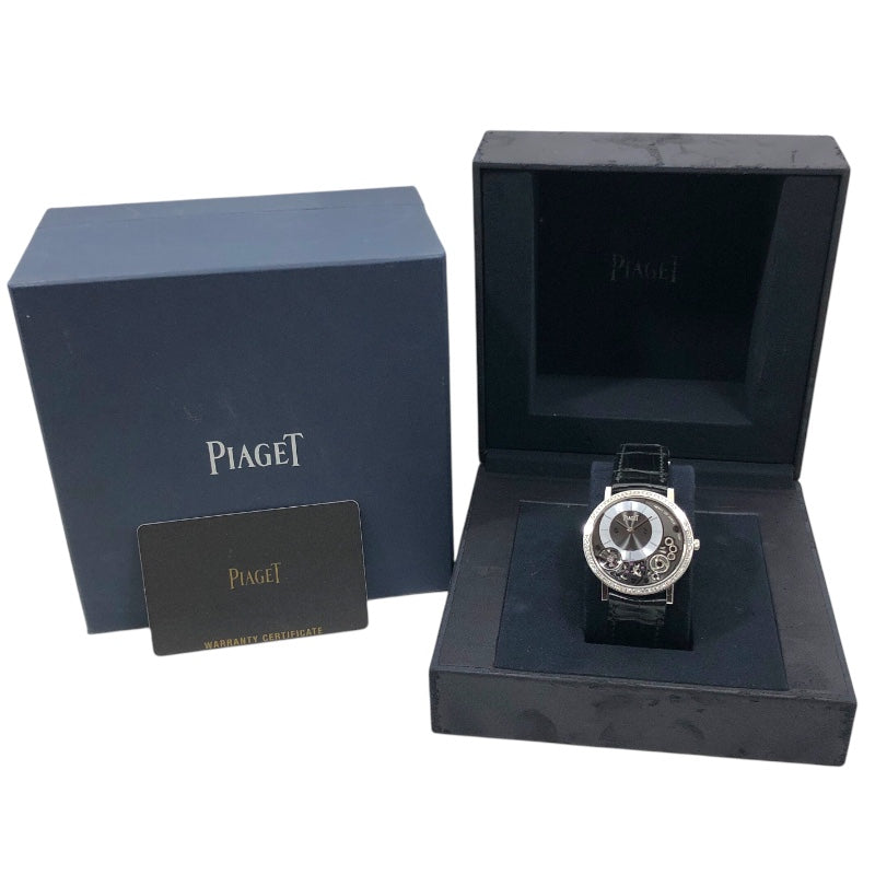 ピアジェ PIAGET アルティプラノ GOA39111 ブラック K18WG/レザーベルト メンズ 腕時計