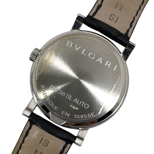 ブルガリ BVLGARI ブルガリブルガリ BB38SLAUTO ブラック SS/革ベルト 自動巻き メンズ 腕時計