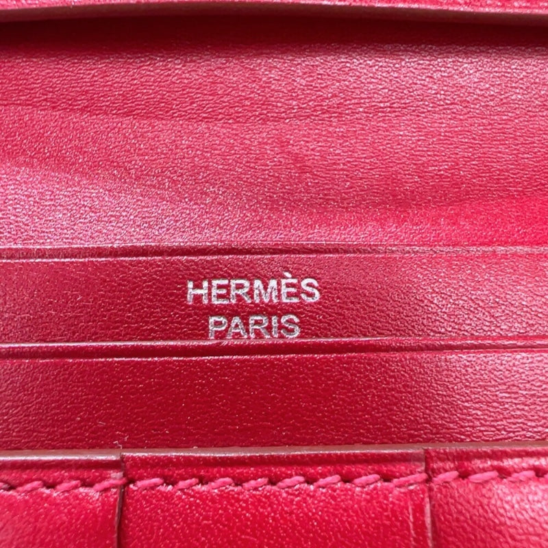 エルメス HERMES ベアンスフレ T刻印　(2015年製) ルビー・シルバー金具 タデラクト レディース 長財布