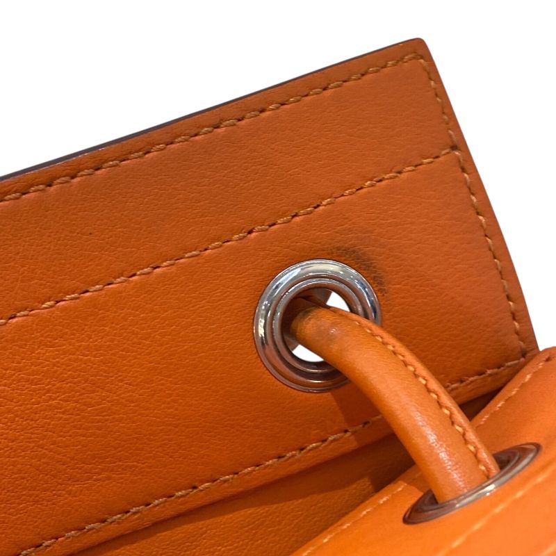 エルメス HERMES アリーヌミニ D刻印 オレンジ スイフト レディース ショルダーバッグ