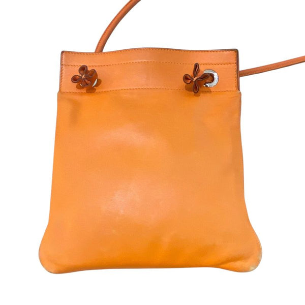 エルメス HERMES アリーヌミニ D刻印 オレンジ スイフト レディース ショルダーバッグ