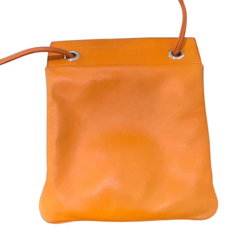 エルメス HERMES アリーヌミニ D刻印 オレンジ スイフト レディース ショルダーバッグ