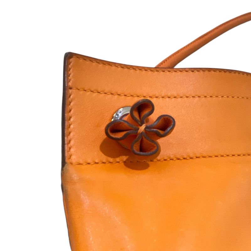 エルメス HERMES アリーヌミニ D刻印 オレンジ スイフト レディース ショルダーバッグ