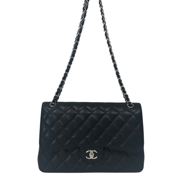 シャネル CHANEL マトラッセ30 A58600 30番台 ブラック シルバー金具 キャビアスキン レディース ショルダーバッグ