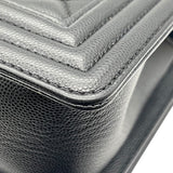 シャネル CHANEL ボーイシャネル25 A67086 ブラック アンティークゴールド金具 キャビアスキン レディース ショルダーバッグ