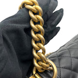 シャネル CHANEL ボーイシャネル25 A67086 ブラック アンティークゴールド金具 キャビアスキン レディース ショルダーバッグ
