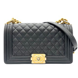 シャネル CHANEL ボーイシャネル25 A67086 ブラック アンティークゴールド金具 キャビアスキン レディース ショルダーバッグ