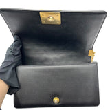 シャネル CHANEL ボーイシャネル25 A67086 ブラック アンティークゴールド金具 キャビアスキン レディース ショルダーバッグ