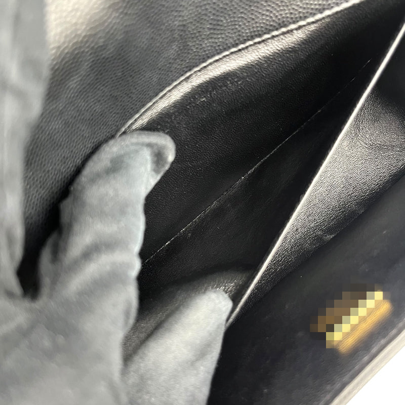 シャネル CHANEL ボーイシャネル25 A67086 ブラック アンティークゴールド金具 キャビアスキン レディース ショルダーバッグ